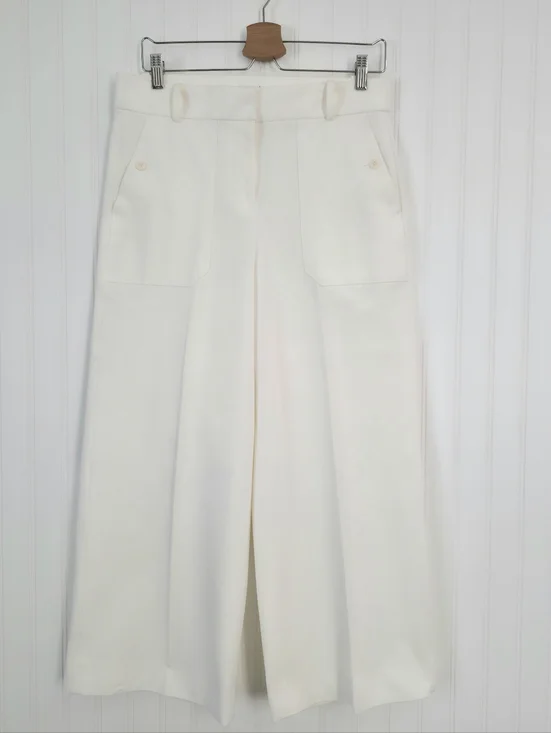 J.Crew Sydney Wide-Leg Pants – Cream / Ivory Size 8 - Picture 2 of 9